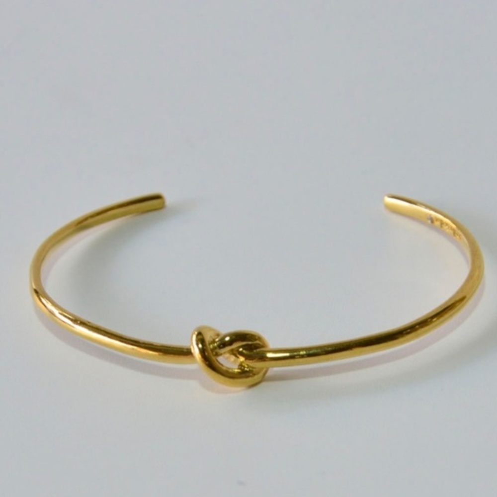 Stella & Dot | Dainty GOLD Delicate Knot Cuff Bracelet - Picture 6 of 6